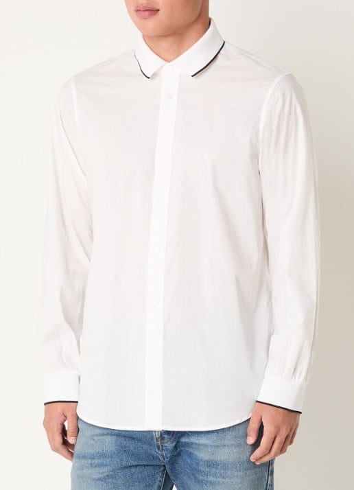 Armani Regular fit overhemd met logoborduring