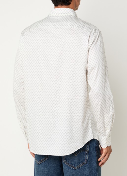 Armani Regular fit overhemd met logoprint - achterkant 2 gebroken wit