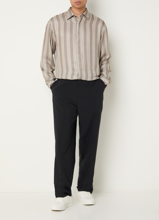 Armani Regular fit overhemd met print - voorkant 2 zand