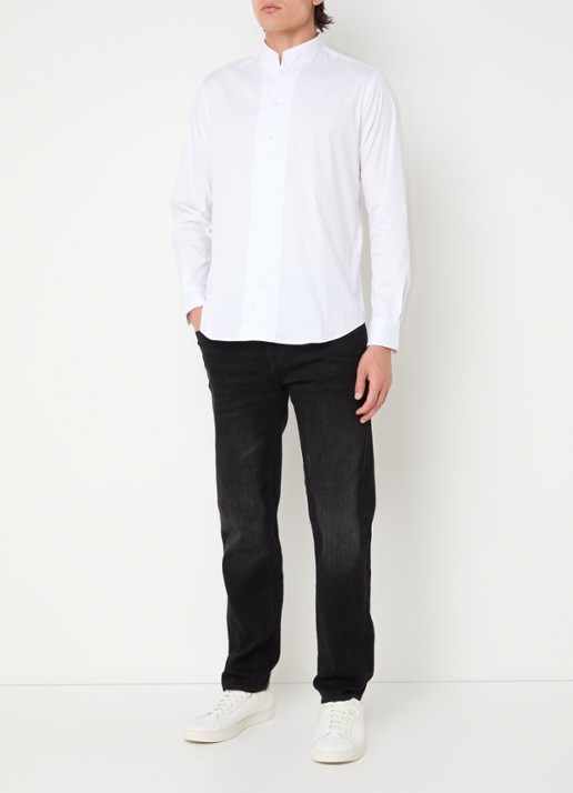 Armani Regular fit overhemd met stretch - voorkant 2 wit