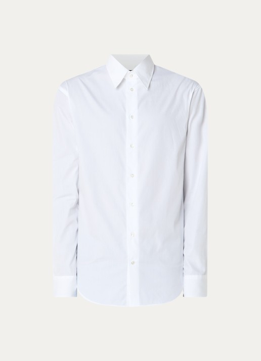 Armani Regular fit overhemd met stretch - voorkant 2 gebroken wit