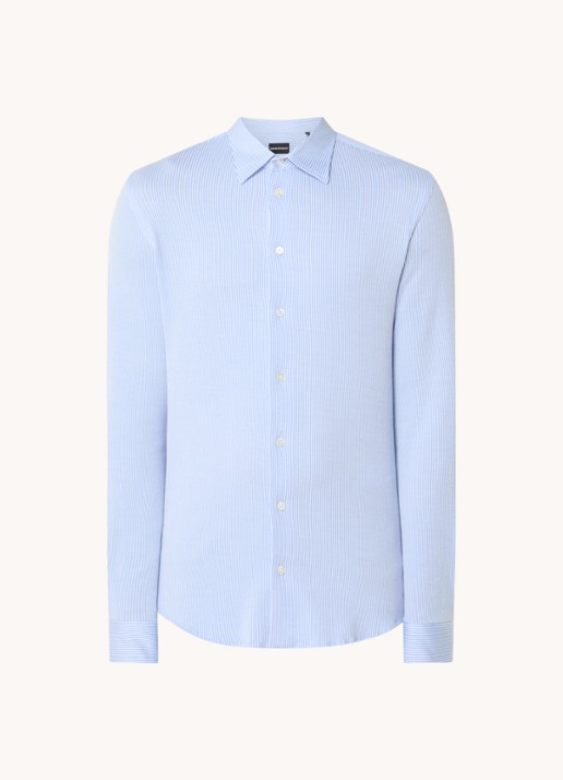 Armani Regular fit overhemd   - voorkant blauwgrijs