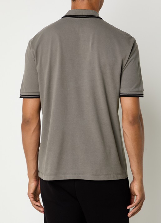 Armani Regular fit polo met logo - achterkant 3 grijs