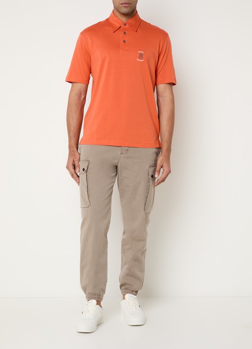 Armani Regular fit polo met logo - voorkant 4 orange