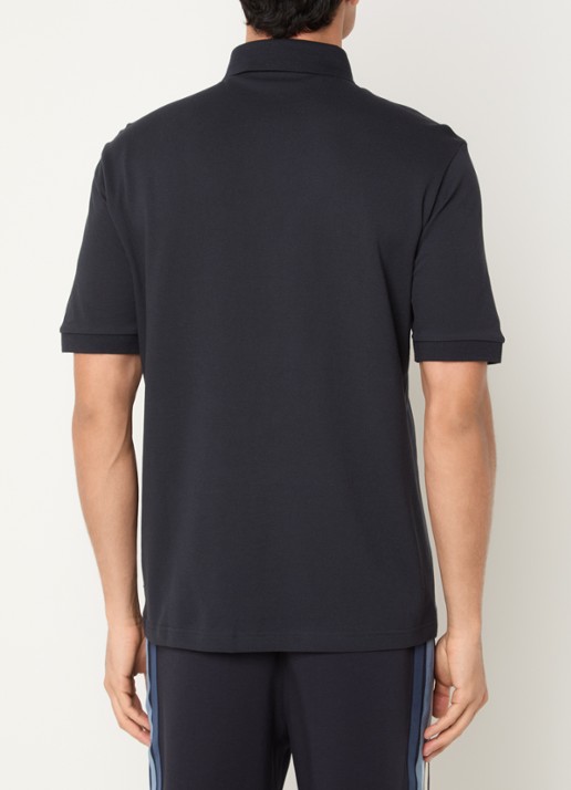Armani Regular fit polo met logo - achterkant 3 donkerblauw