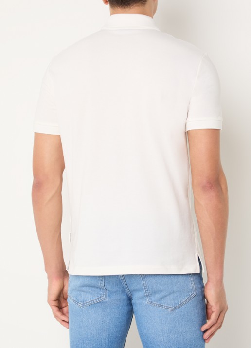 Armani Regular fit polo met logo - achterkant 2 wit