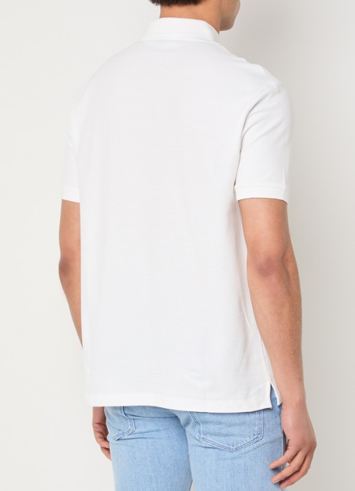 Armani Regular fit polo met logo - achterkant 2 gebroken wit