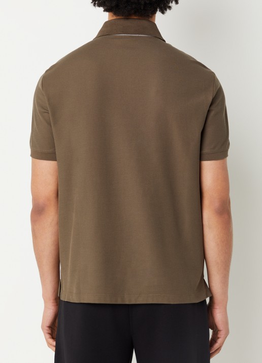 Armani Regular fit polo met logo - achterkant groen