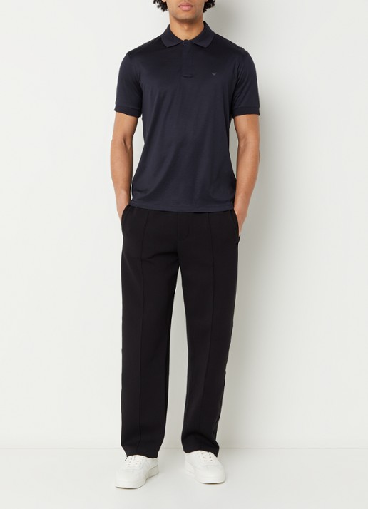 Armani Regular fit polo met logo - voorkant 3 donkerblauw