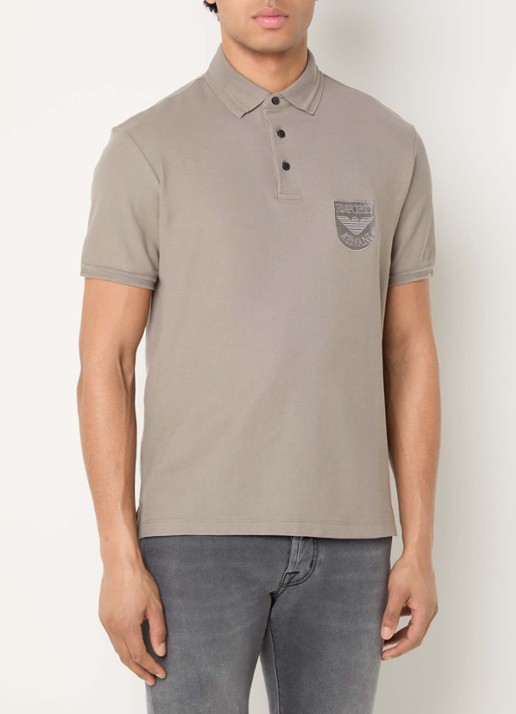Armani Regular fit polo met logoborduring