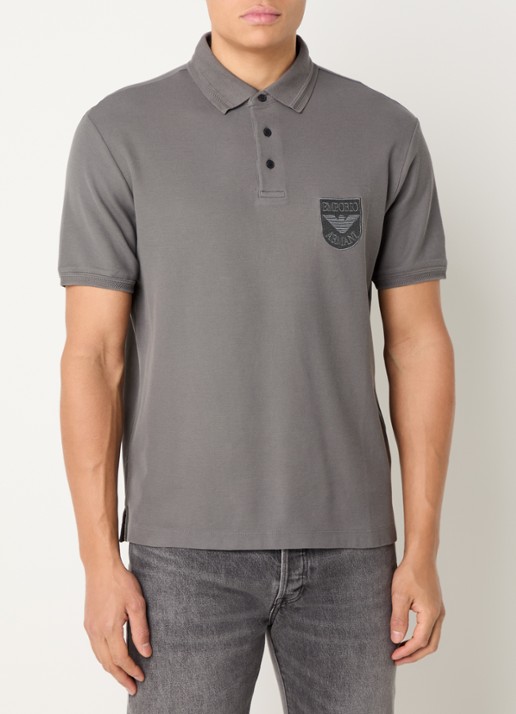 Armani Regular fit polo met logoborduring