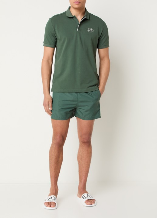 Armani Regular fit polo met logoprint - voorkant 4 groen