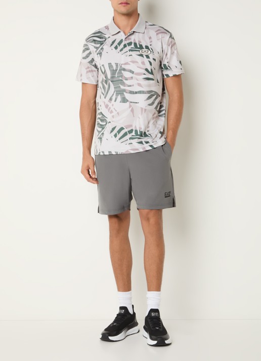 Armani Regular fit polo met print - voorkant 2 beige