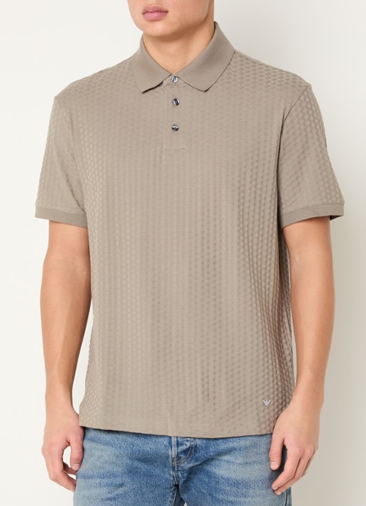 Armani Regular fit polo met structuur