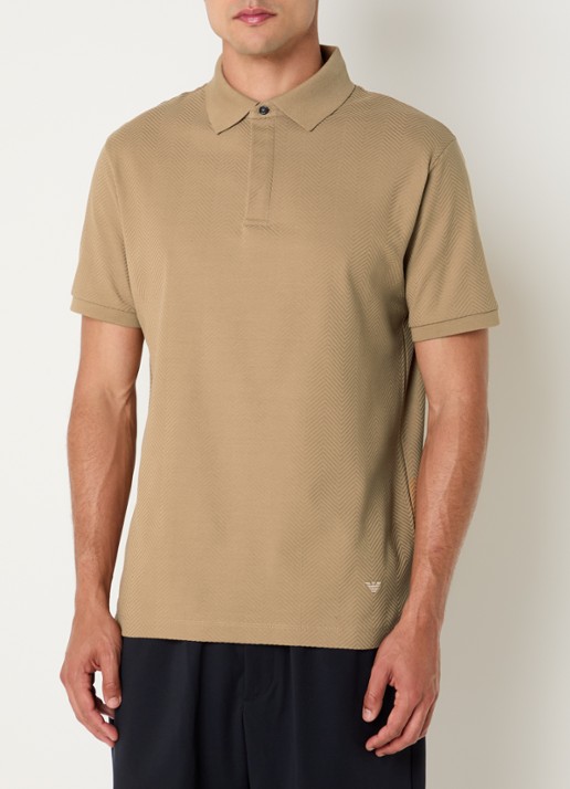 Armani Regular fit polo met structuur