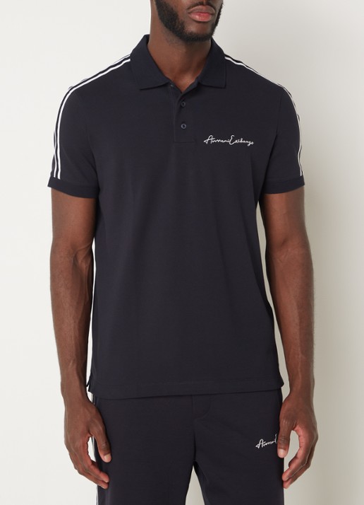 Armani Regular fit polo van piqué katoen met logoborduring