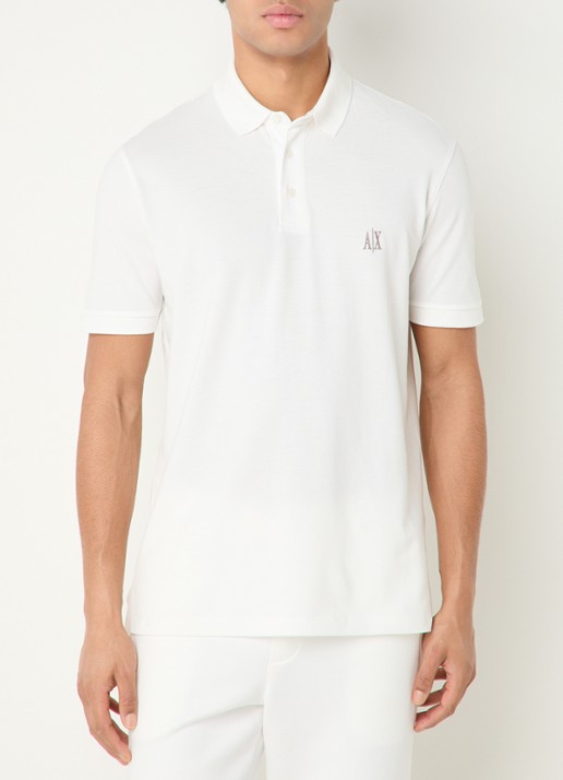 Armani Regular fit polo van piqué katoen met logoborduring