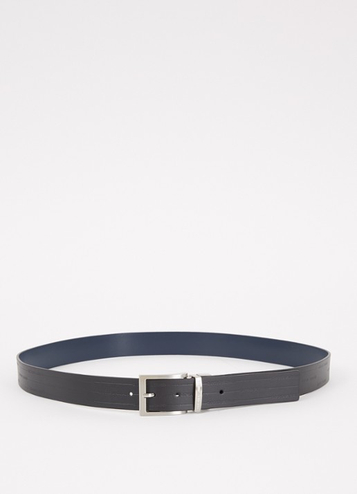 Armani Reversible riem van leer - voorkant 2 zwart