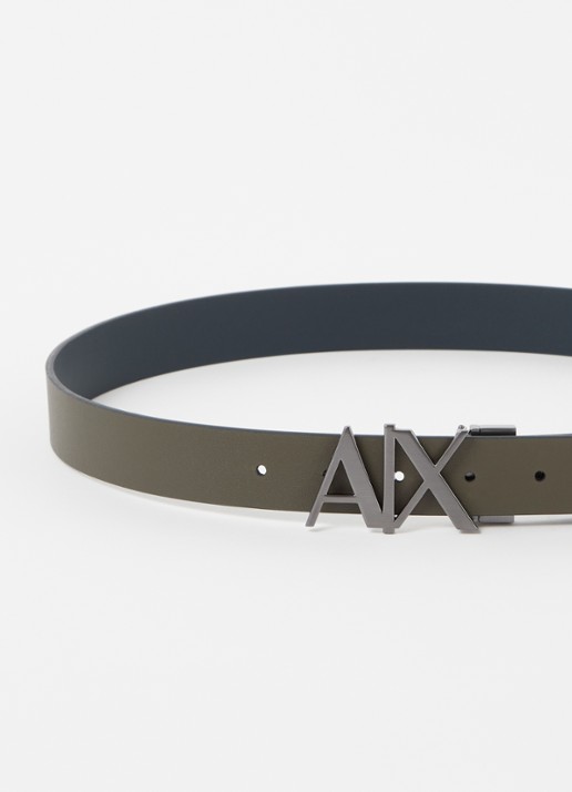 Armani Riem van leer - detail 4 donkerblauw