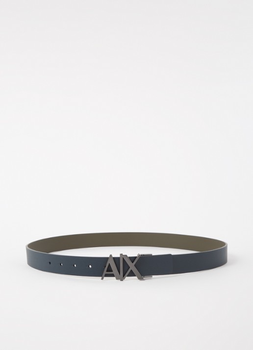 Armani Riem van leer - voorkant donkerblauw
