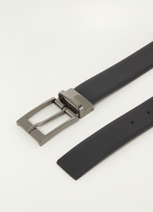 Armani Riem van leer - detail zwart