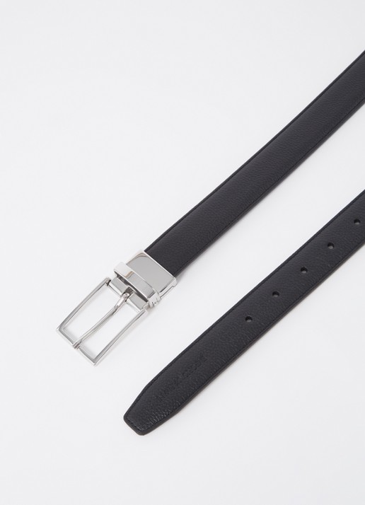 Armani Riem van leer - detail 2 zwart