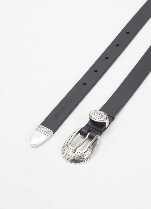 Armani Riem van leer - detail 2 zwart
