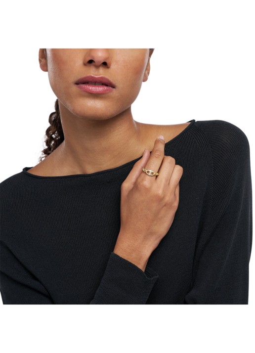 Armani Ring verguld EGS3271710 - detail 4 goud