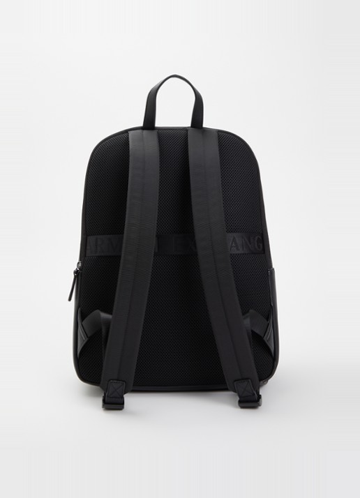 Armani Rugzak met 13 inch laptopvak - achterkant 3 zwart