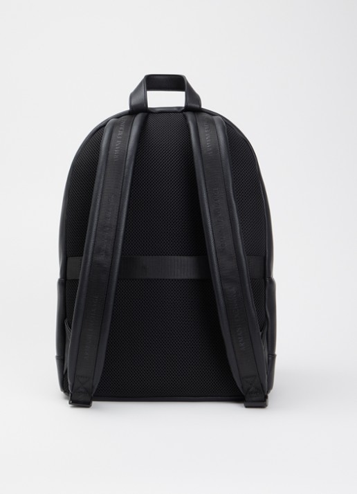 Armani Rugzak met 15 inch laptopvak - achterkant 3 zwart