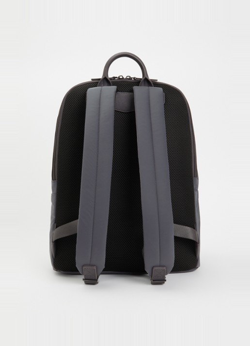 Armani Rugzak met logo en 15 inch laptopvak  - achterkant 3 antraciet