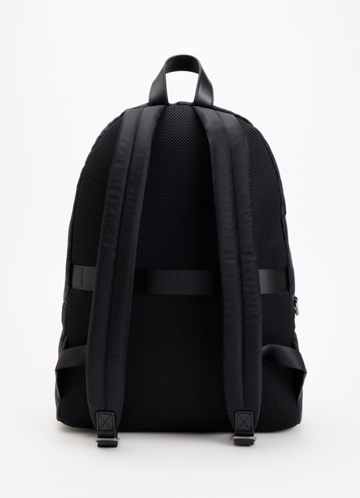 Armani Rugzak met logoprint en 15 inch laptopvak - achterkant donkerblauw