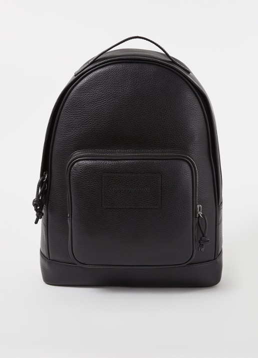 Armani Rugzak van leer met 13 inch laptopvak