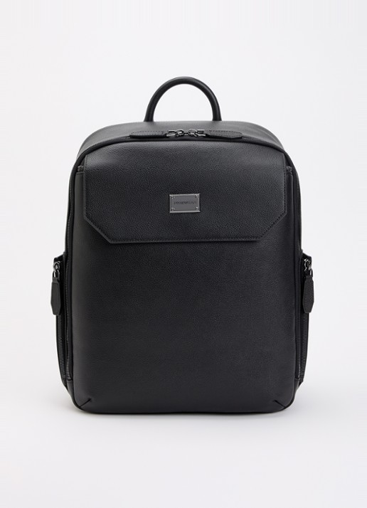 Armani Rugzak van leer met 13 inch laptopvak
