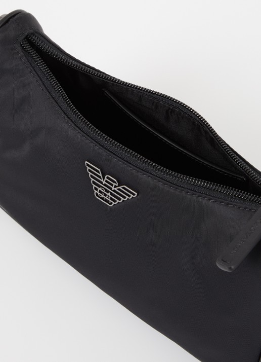 Armani Schoudertas met logo - detail zwart