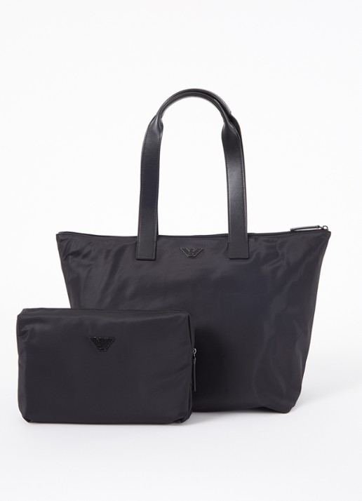Armani Set shopper met logo en uitneembaar etui