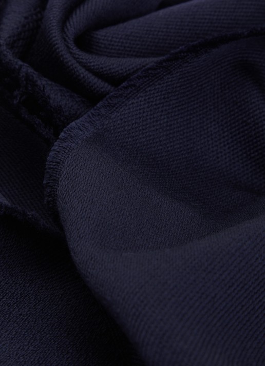 Armani Sjaal van scheerwol 180 x 26 cm - detail 2 donkerblauw