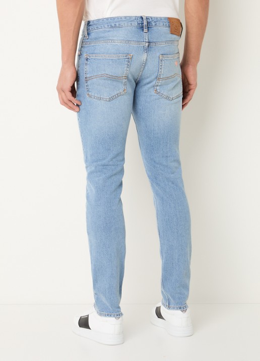 Armani Skinny jeans met lichte wassing - achterkant 5 blauwgrijs