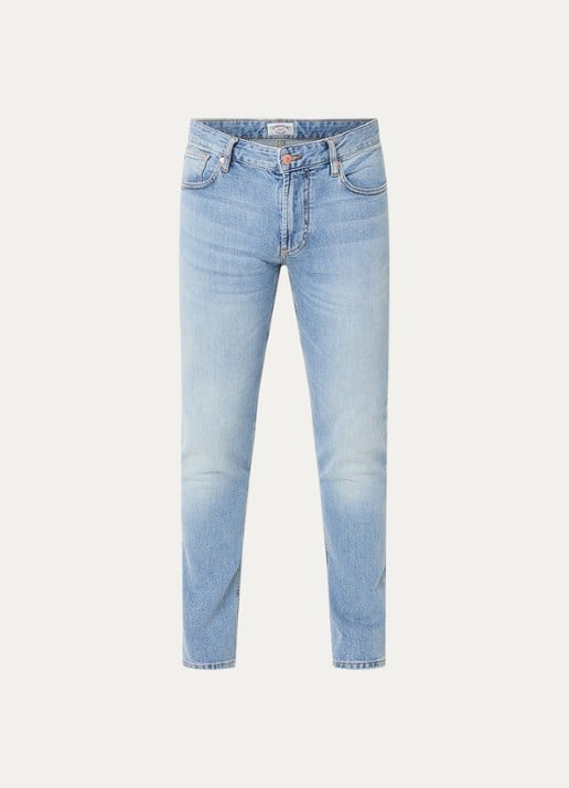 Armani Skinny jeans met lichte wassing - voorkant blauwgrijs