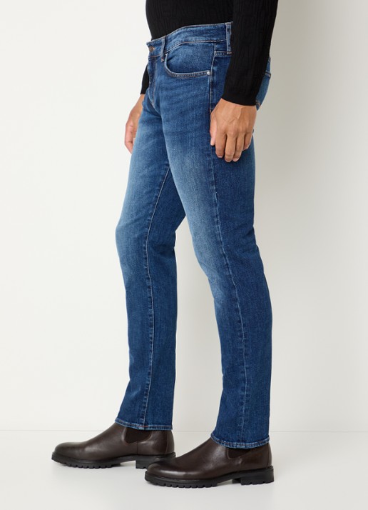Armani Skinny jeans met medium wassing - detail 4 indigo