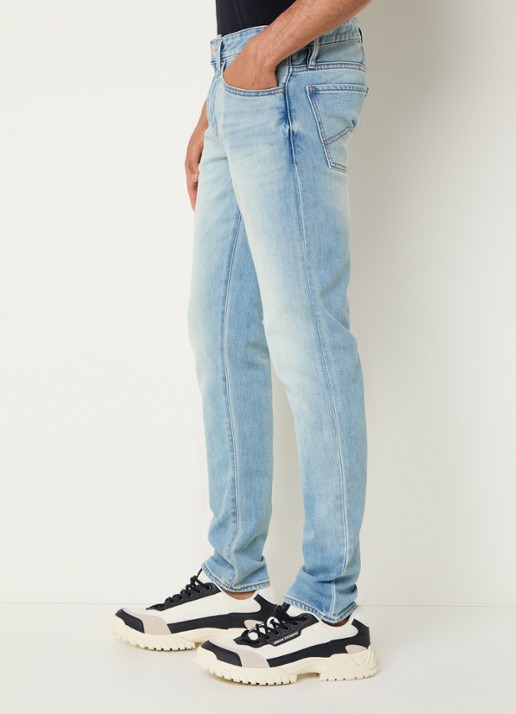 Armani Skinny jeans met steekzakken - detail 4 lichtblauw