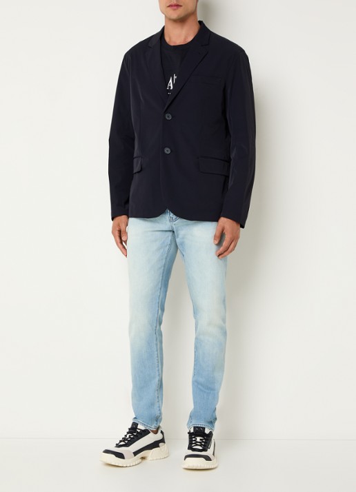 Armani Skinny jeans met steekzakken - voorkant 2 lichtblauw