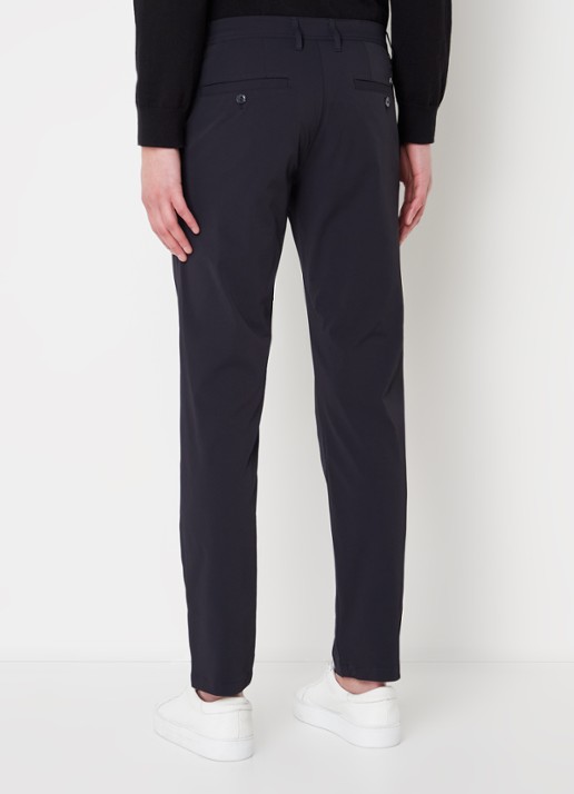 Armani Slim fit chino met stretch en steekzakken - achterkant 5 donkerblauw