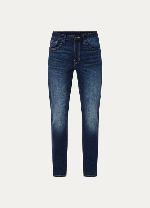 Armani Slim fit jeans met donkere wassing - voorkant 2 indigo