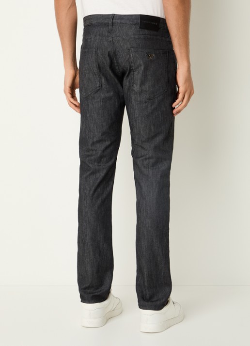 Armani Slim fit jeans met donkere wassing - achterkant 3 taupe