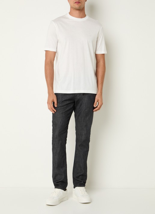 Armani Slim fit jeans met donkere wassing - voorkant 2 taupe