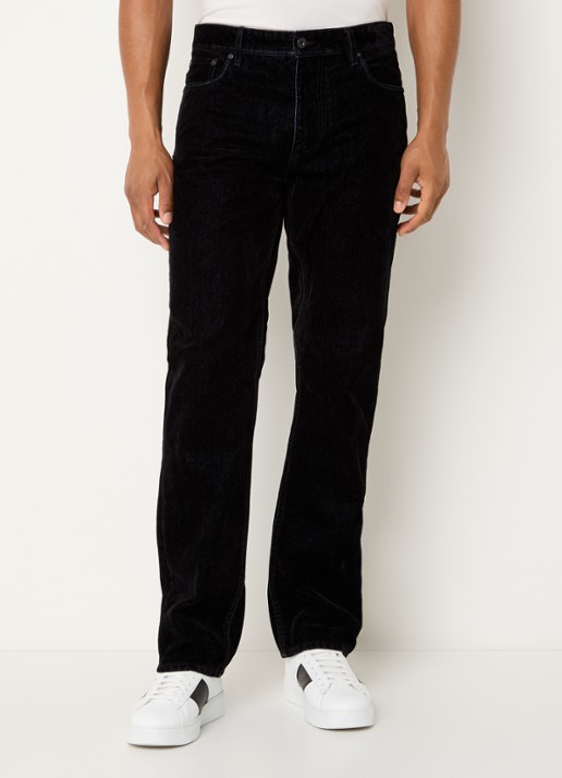 Armani Slim fit jeans met donkere wassing - detail zwart