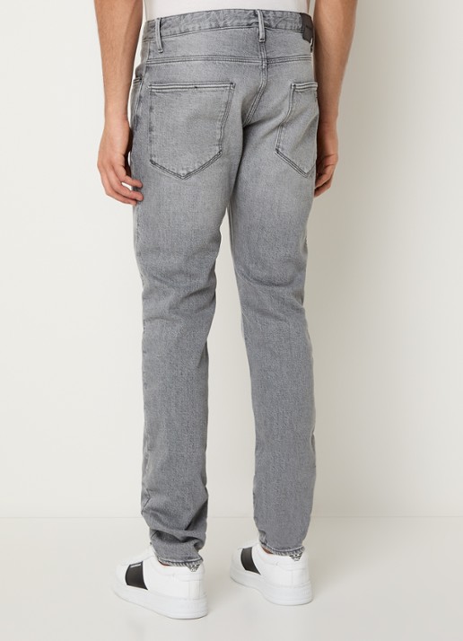 Armani Slim fit jeans met gekleurde wassing - achterkant 5 lichtgrijs
