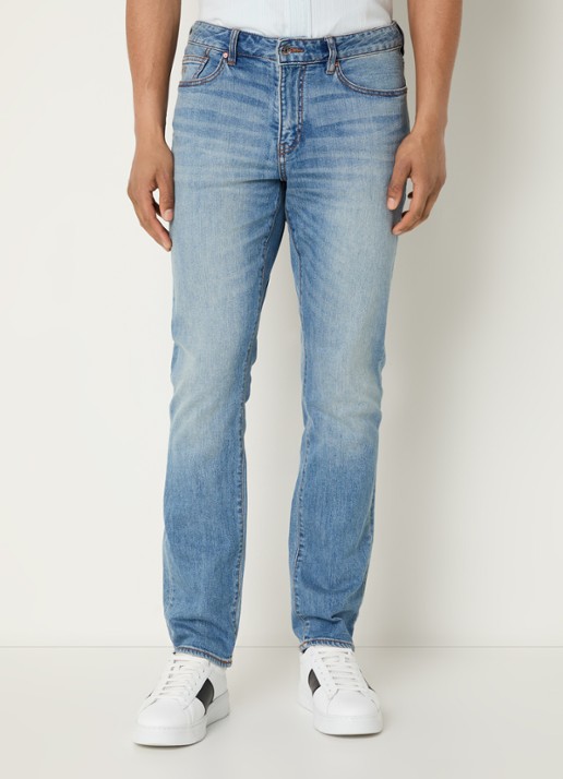 Armani Slim fit jeans met lichte wassing