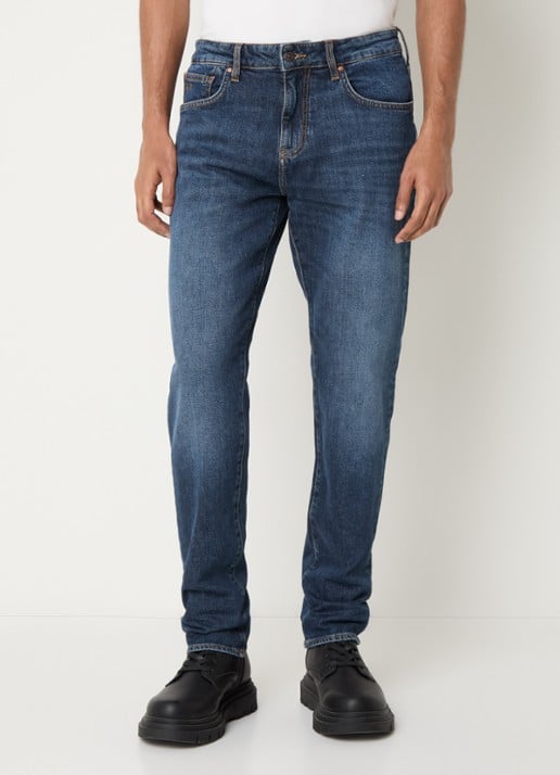 Armani Slim fit jeans met medium wassing en steekzakken